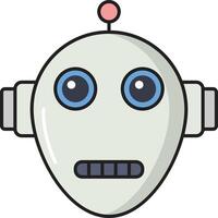 ilustración de vector de robot en un fondo. símbolos de calidad premium. iconos vectoriales para concepto y diseño gráfico.