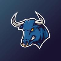 Angry Bull  Mascot Logo Vector Illustration Design - Animals Mascot logo