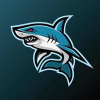 diseño de ilustración vectorial del logotipo de la mascota del tiburón enojado - logotipo de la mascota de los animales vector