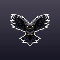 Owl Flying Mascot Logo Vector Illustration Design - Animals Mascot logo