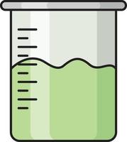 Ilustración de vector de vaso de precipitados sobre un fondo. Símbolos de calidad premium. Iconos vectoriales para concepto y diseño gráfico.