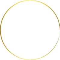 Circle Gold Brush Stroke Design Element Vector