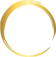 vector de elemento de diseño de trazo de pincel de oro circular