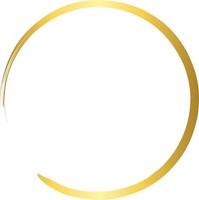 Circle Gold Brush Stroke Design Element Vector