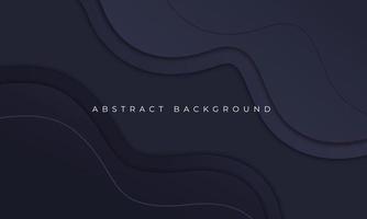 Black wavy abstract background vector