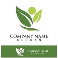 Green tree leaf nature logo images vector