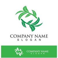 Green tree leaf nature logo images vector