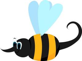 Bee, illustration, vector on white background.