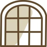 Medieval window, illustration, vector on a white background.