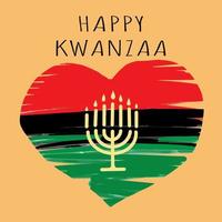 Kwanzaa Happy Celebration. African and African-American culture holiday. Seven days festival, celebrate annual from December 26 to January 1. Black history. Poster, card, banner and background. Vector