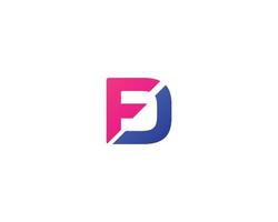 FD DF logo design vector template