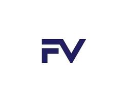 plantilla de vector de diseño de logotipo fv vf