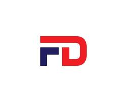 FD DF logo design vector template