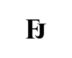 plantilla de vector de diseño de logotipo fj jf