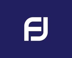 plantilla de vector de diseño de logotipo fj jf