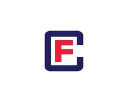plantilla de vector de diseño de logotipo fc cf
