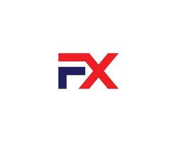 plantilla de vector de diseño de logotipo fx xf