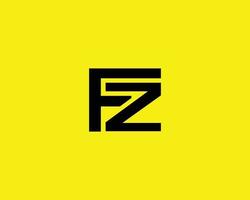 FZ ZF logo design vector template