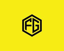 FG GF logo design vector template