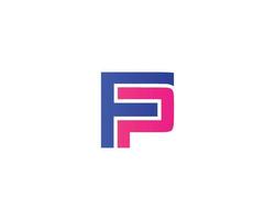 plantilla de vector de diseño de logotipo fp pf