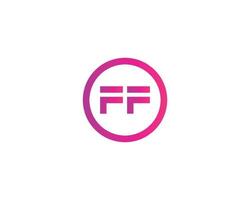 plantilla de vector de diseño de logotipo ff