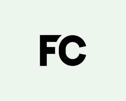 plantilla de vector de diseño de logotipo fc cf