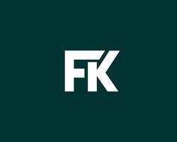 plantilla de vector de diseño de logotipo fk kf