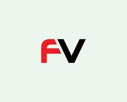 FV VF Logo design vector template