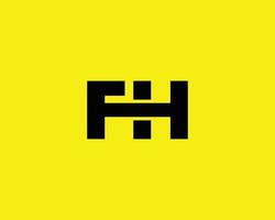 FH HF Logo design vector template