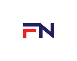 plantilla de vector de diseño de logotipo fn nf
