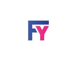 plantilla de vector de diseño de logotipo fy yf