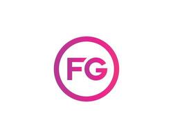 FG GF logo design vector template