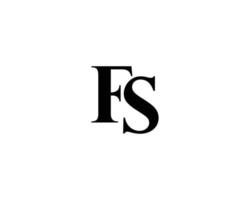 plantilla de vector de diseño de logotipo fs sf