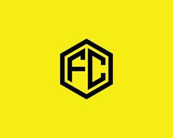 plantilla de vector de diseño de logotipo fc cf