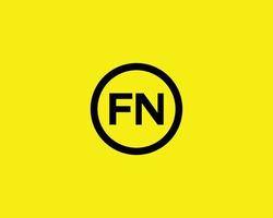 FN NF Logo design vector template