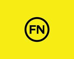 FN NF Logo design vector template