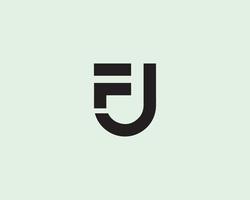 FJ JF Logo design vector template