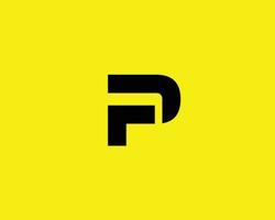 plantilla de vector de diseño de logotipo fp pf