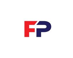 plantilla de vector de diseño de logotipo fp pf