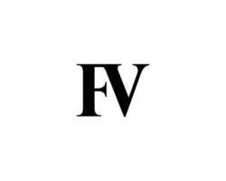 plantilla de vector de diseño de logotipo fv vf