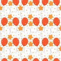 Balloon pattern, illustration, vector on white background.