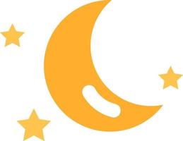 Young moon, illustration, vector, on a white background. vector