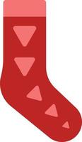 Dark red sock, illustration, vector on a white background.