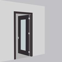 Open door, illustration, vector on white background.