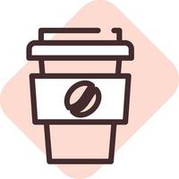 Coffee to go, illustration, vector on a white background.