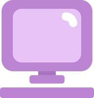 Purple computer, illustration, on a white background. vector