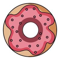 Ilustración de vector de garabato de donut