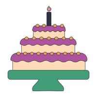 Delicious cake. Dessert vector illustration design