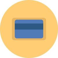 Blue credit card, illustration, vector, on a white background. vector