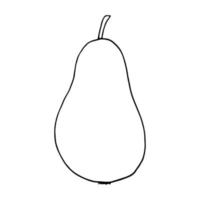 pear hand drawn in doodle style. fruit, food. icon sticker vector